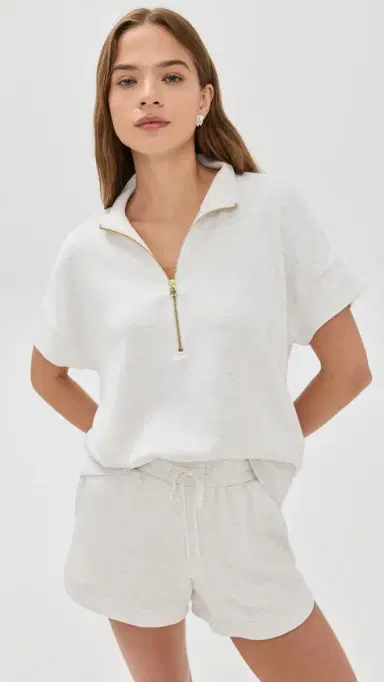 Varley Ritchie Short Sleeve weatshirt Marl | Thumbnail 2 Varley Ritchie Short Sleeve weatshirt Marl | Thumbnail 2