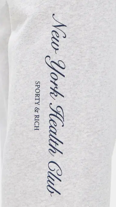 Sporty & Rich New York Health Club Sweatpants Heather Gray | Thumbnail 6 Sporty & Rich New York Health Club Sweatpants Heather Gray | Thumbnail 6