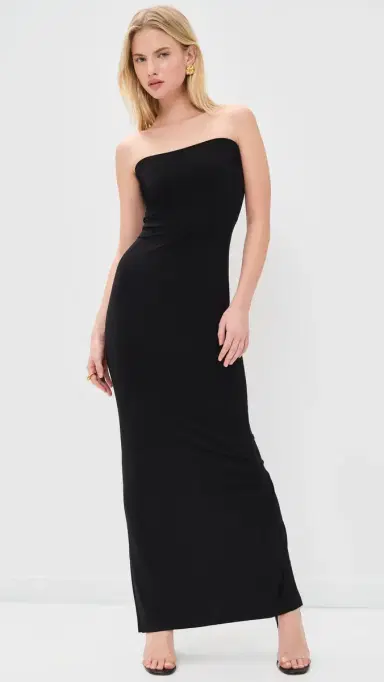 Norma Kamali Strapless Long Dress Black | Thumbnail 2 Norma Kamali Strapless Long Dress Black | Thumbnail 2