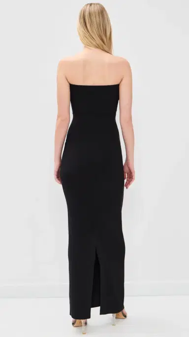 Norma Kamali Strapless Long Dress Black | Thumbnail 3 Norma Kamali Strapless Long Dress Black | Thumbnail 3