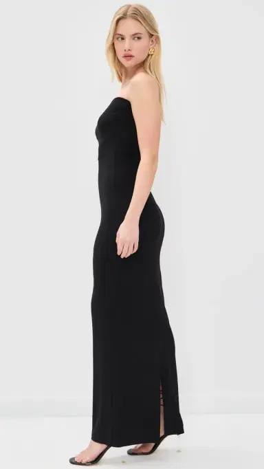 Norma Kamali Strapless Long Dress Black | Thumbnail 4 Norma Kamali Strapless Long Dress Black | Thumbnail 4