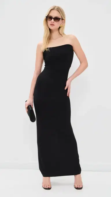 Norma Kamali Strapless Long Dress Black | Thumbnail 5 Norma Kamali Strapless Long Dress Black | Thumbnail 5