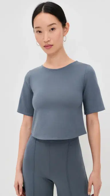RIPLEY RADER Ponte Knit Short Sleeve Top ea Blue | Thumbnail 2 RIPLEY RADER Ponte Knit Short Sleeve Top ea Blue | Thumbnail 2