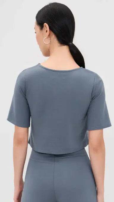 RIPLEY RADER Ponte Knit Short Sleeve Top ea Blue | Thumbnail 3 RIPLEY RADER Ponte Knit Short Sleeve Top ea Blue | Thumbnail 3