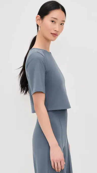 RIPLEY RADER Ponte Knit Short Sleeve Top ea Blue | Thumbnail 4 RIPLEY RADER Ponte Knit Short Sleeve Top ea Blue | Thumbnail 4