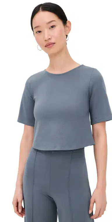 RIPLEY RADER Ponte Knit Short Sleeve Top ea Blue | Thumbnail 1 RIPLEY RADER Ponte Knit Short Sleeve Top ea Blue | Thumbnail 1