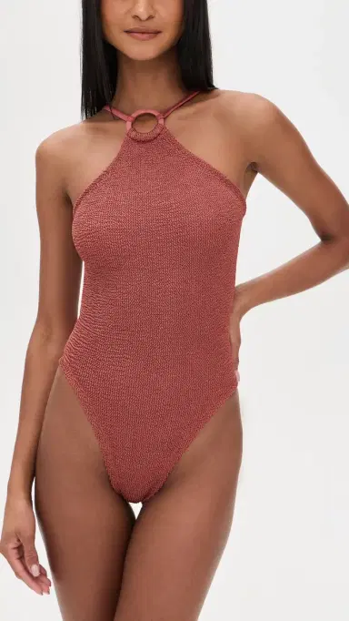 Hunza G Jasmine One Piece Metallic Rosewood One Size | Thumbnail 5 Hunza G Jasmine One Piece Metallic Rosewood One Size | Thumbnail 5