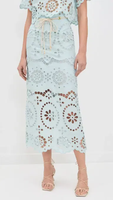Zimmermann Awaken Embroidered Skirt Mint | Thumbnail 2 Zimmermann Awaken Embroidered Skirt Mint | Thumbnail 2