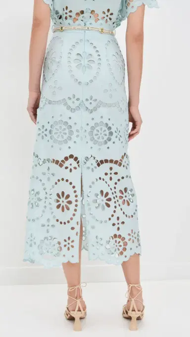 Zimmermann Awaken Embroidered Skirt Mint | Thumbnail 3 Zimmermann Awaken Embroidered Skirt Mint | Thumbnail 3