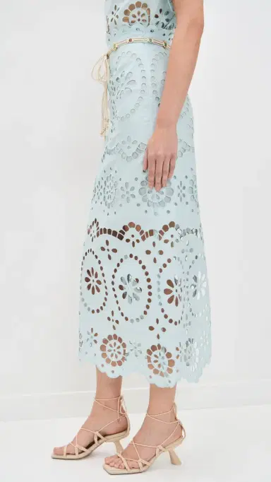 Zimmermann Awaken Embroidered Skirt Mint | Thumbnail 4 Zimmermann Awaken Embroidered Skirt Mint | Thumbnail 4