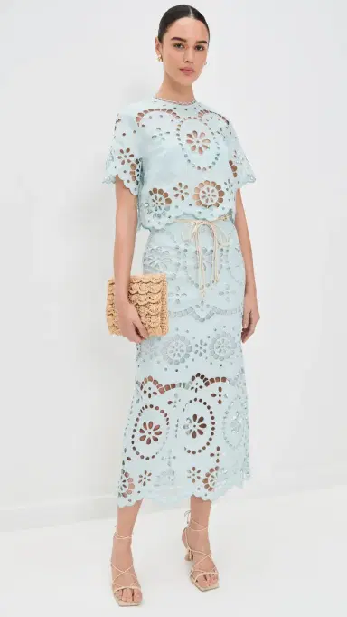 Zimmermann Awaken Embroidered Skirt Mint | Thumbnail 5 Zimmermann Awaken Embroidered Skirt Mint | Thumbnail 5