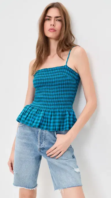 Free People Sundance Tank Top Teal Combo | Thumbnail 2 Free People Sundance Tank Top Teal Combo | Thumbnail 2