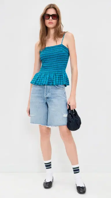 Free People Sundance Tank Top Teal Combo | Thumbnail 5 Free People Sundance Tank Top Teal Combo | Thumbnail 5
