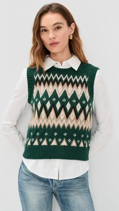 LE BOP Fair Isle Vest Everglade ulti | Thumbnail 2 LE BOP Fair Isle Vest Everglade ulti | Thumbnail 2