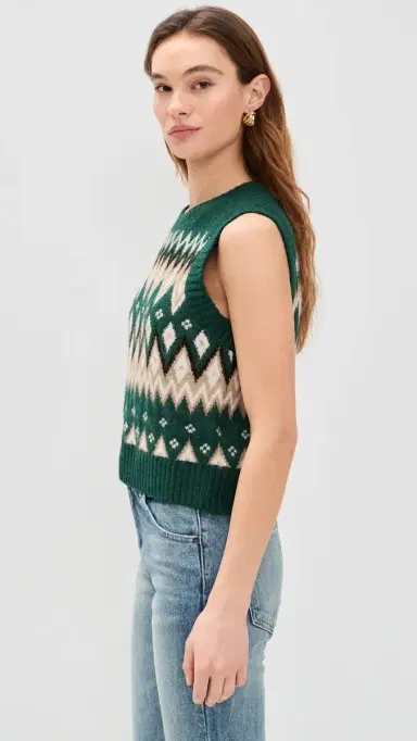 LE BOP Fair Isle Vest Everglade ulti | Thumbnail 4 LE BOP Fair Isle Vest Everglade ulti | Thumbnail 4
