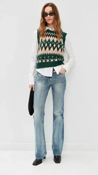 LE BOP Fair Isle Vest Everglade ulti | Thumbnail 5 LE BOP Fair Isle Vest Everglade ulti | Thumbnail 5