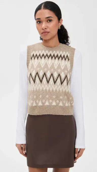 LE BOP Fair Isle Vest Beige ulti | Thumbnail 3 LE BOP Fair Isle Vest Beige ulti | Thumbnail 3