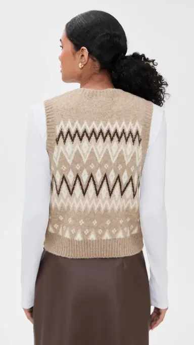 LE BOP Fair Isle Vest Beige ulti | Thumbnail 4 LE BOP Fair Isle Vest Beige ulti | Thumbnail 4