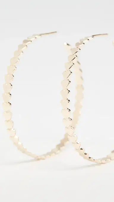 Jennifer Zeuner Jewelry Drea Hoop Earrings Yellow Vermeil One Size | Thumbnail 4 Jennifer Zeuner Jewelry Drea Hoop Earrings Yellow Vermeil One Size | Thumbnail 4