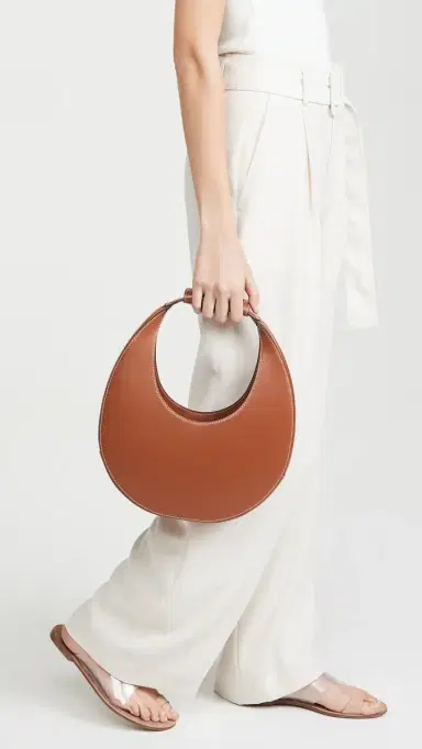Staud Moon Tote Bag Tan One Size | Thumbnail 3 Staud Moon Tote Bag Tan One Size | Thumbnail 3