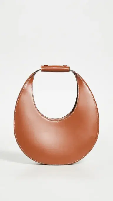 Staud Moon Tote Bag Tan One Size | Thumbnail 4 Staud Moon Tote Bag Tan One Size | Thumbnail 4