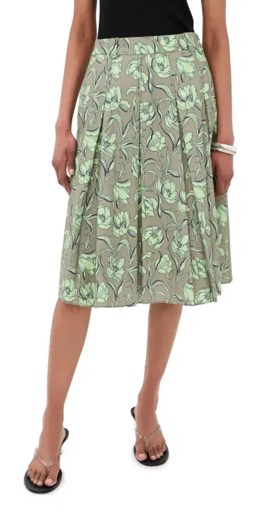 3.1 Phillip Lim Pleated Knee Length Skirt with Combo | Thumbnail 1 3.1 Phillip Lim Pleated Knee Length Skirt with Combo | Thumbnail 1