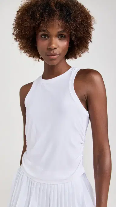 Beyond Yoga Featherweight Your Fit Shirred Tank Cloud White | Thumbnail 2 Beyond Yoga Featherweight Your Fit Shirred Tank Cloud White | Thumbnail 2