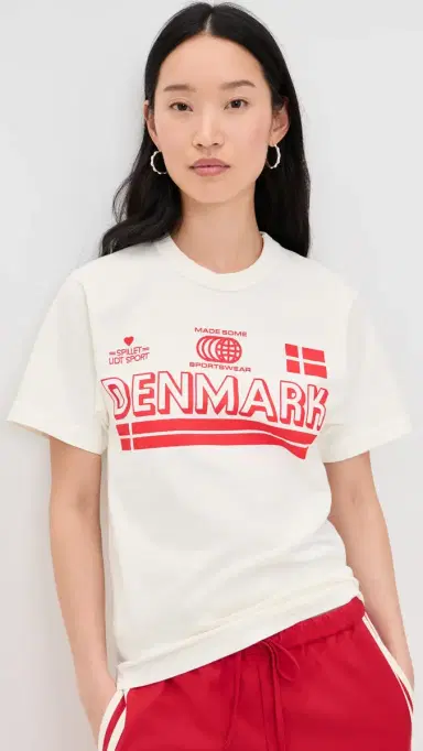 Made Some Sportswear Denmark Tee Red/Off White | Thumbnail 2 Made Some Sportswear Denmark Tee Red/Off White | Thumbnail 2