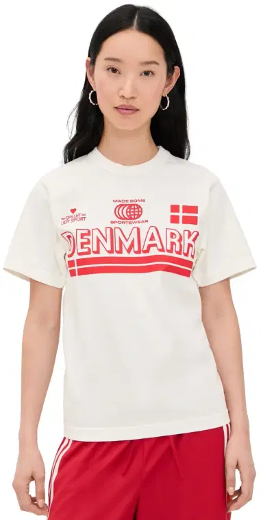 Made Some Sportswear Denmark Tee Red/Off White | Thumbnail 1 Made Some Sportswear Denmark Tee Red/Off White | Thumbnail 1
