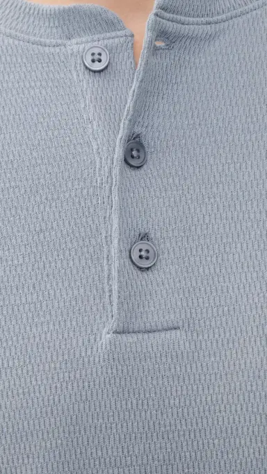 Vince Jacquard Rib Long Sleeve Henley teel Blue | Thumbnail 6 Vince Jacquard Rib Long Sleeve Henley teel Blue | Thumbnail 6