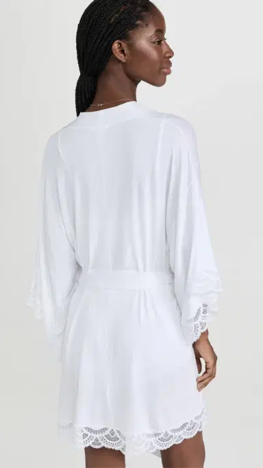 Eberjey Mariana The Mademoiselle Kimono Robe White | Thumbnail 3 Eberjey Mariana The Mademoiselle Kimono Robe White | Thumbnail 3