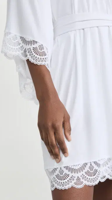 Eberjey Mariana The Mademoiselle Kimono Robe White | Thumbnail 6 Eberjey Mariana The Mademoiselle Kimono Robe White | Thumbnail 6