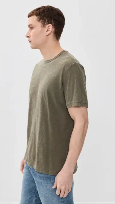 Alex Mill Slub Tee Olive Grey | Thumbnail 4 Alex Mill Slub Tee Olive Grey | Thumbnail 4