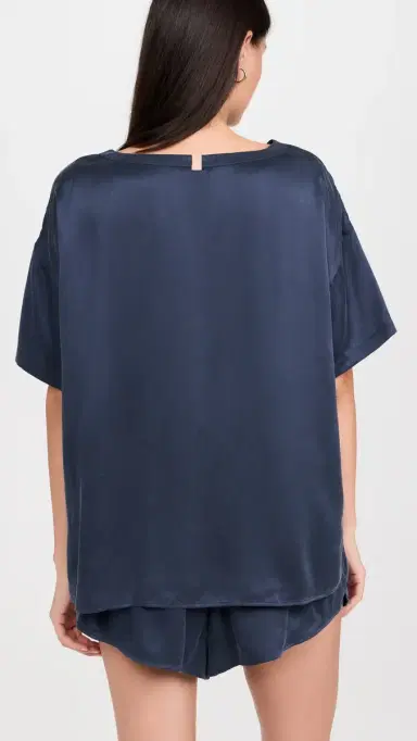 Lunya Washable ilk Tee Shorts et Deep Blue | Thumbnail 3 Lunya Washable ilk Tee Shorts et Deep Blue | Thumbnail 3