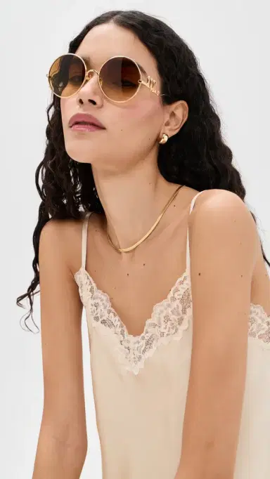 Chloé Iconic Sunglasses Gold-Gold-Brown One Size | Thumbnail 3 Chloé Iconic Sunglasses Gold-Gold-Brown One Size | Thumbnail 3