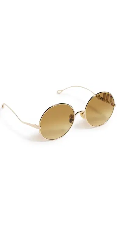 Chloé Iconic Sunglasses Gold-Gold-Brown One Size | Thumbnail 1 Chloé Iconic Sunglasses Gold-Gold-Brown One Size | Thumbnail 1