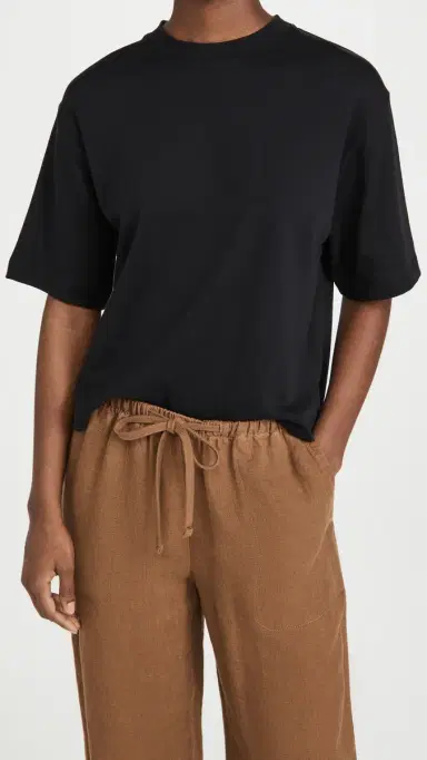 Vince Wide Sleeve Crop Tee Black | Thumbnail 2 Vince Wide Sleeve Crop Tee Black | Thumbnail 2
