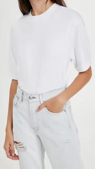 Vince Wide Sleeve Crop Tee Optic White | Thumbnail 2 Vince Wide Sleeve Crop Tee Optic White | Thumbnail 2