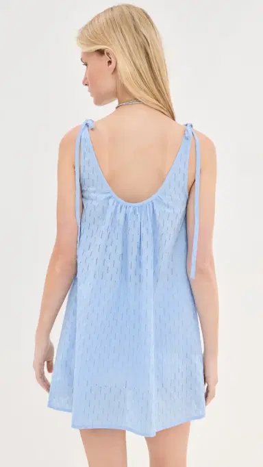 LE BOP Skylar Eyelet Mini Dress Blue | Thumbnail 3 LE BOP Skylar Eyelet Mini Dress Blue | Thumbnail 3