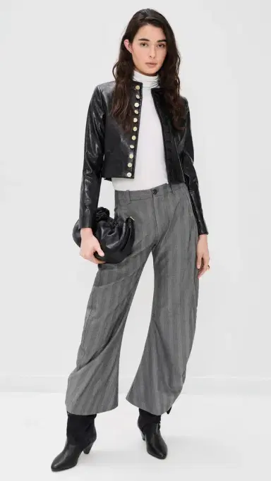 Free People Spotlight Trousers Grey Combo | Thumbnail 5 Free People Spotlight Trousers Grey Combo | Thumbnail 5