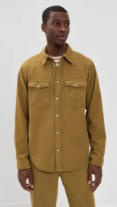 Isabel Marant Vasco Fine Corduroy Shirt ight Bronze | Thumbnail 2 Isabel Marant Vasco Fine Corduroy Shirt ight Bronze | Thumbnail 2
