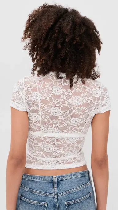 ALICE + OLIVIA Tess ace Tee Off White | Thumbnail 3 ALICE + OLIVIA Tess ace Tee Off White | Thumbnail 3
