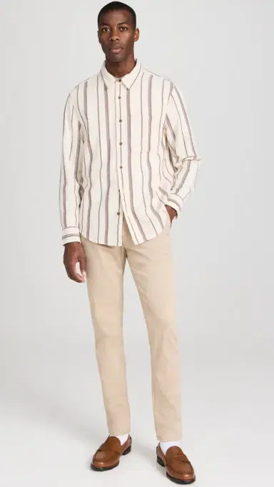 PAIGE Danford Stretch Sateen Chinos Khaki | Thumbnail 5 PAIGE Danford Stretch Sateen Chinos Khaki | Thumbnail 5