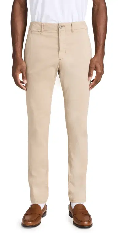 PAIGE Danford Stretch Sateen Chinos Khaki | Thumbnail 1 PAIGE Danford Stretch Sateen Chinos Khaki | Thumbnail 1
