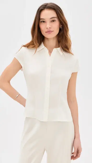 Theory Cap Sleeve Blouse | Thumbnail 2 Theory Cap Sleeve Blouse | Thumbnail 2