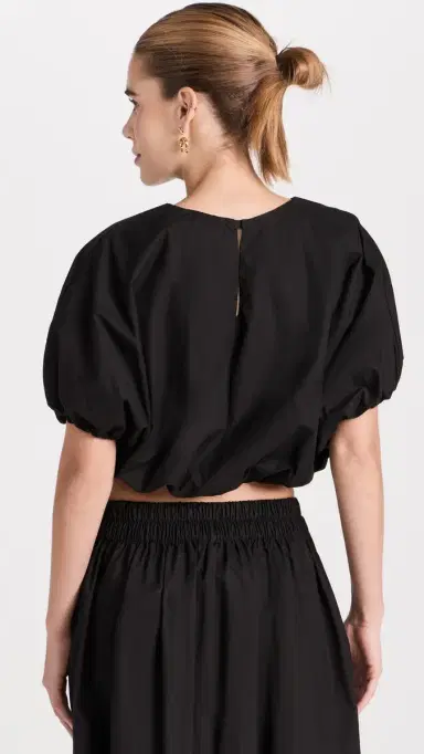 MIKOH Opihi Bubble Sleeve Crop Top Night | Thumbnail 3 MIKOH Opihi Bubble Sleeve Crop Top Night | Thumbnail 3