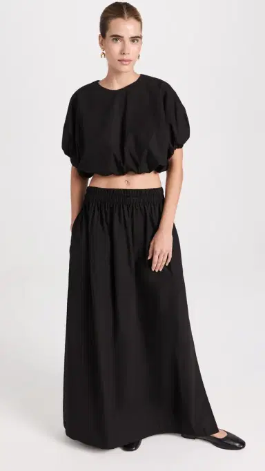 MIKOH Opihi Bubble Sleeve Crop Top Night | Thumbnail 5 MIKOH Opihi Bubble Sleeve Crop Top Night | Thumbnail 5