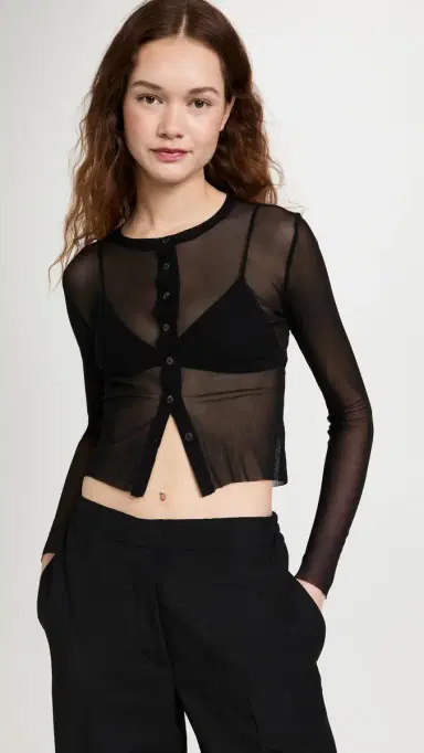 Only Hearts Tulle Cardigan Black M/L | Thumbnail 2 Only Hearts Tulle Cardigan Black M/L | Thumbnail 2
