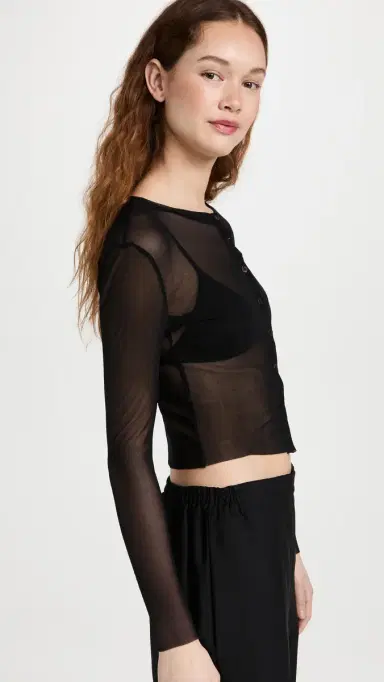 Only Hearts Tulle Cardigan Black M/L | Thumbnail 4 Only Hearts Tulle Cardigan Black M/L | Thumbnail 4