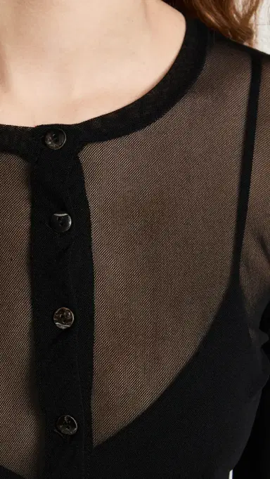 Only Hearts Tulle Cardigan Black M/L | Thumbnail 6 Only Hearts Tulle Cardigan Black M/L | Thumbnail 6